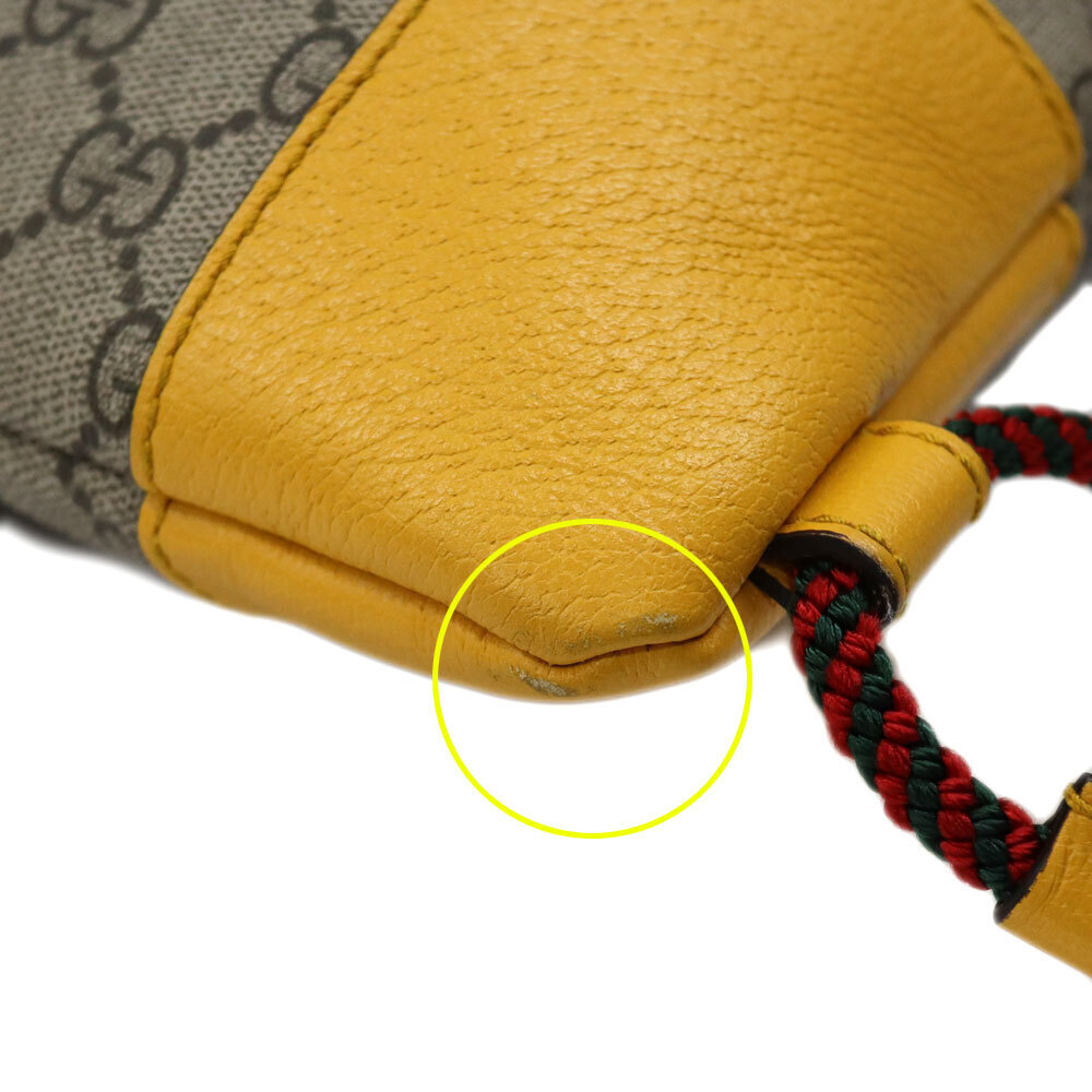 Gucci Drawstring Backpack Knapsack GG Canvas Brown - image 4